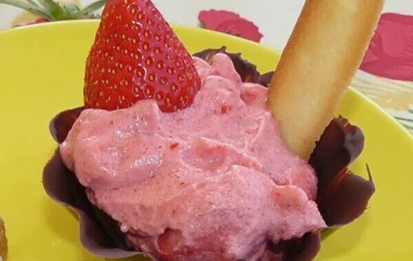 Sorbet minute et ses coques en chocolat