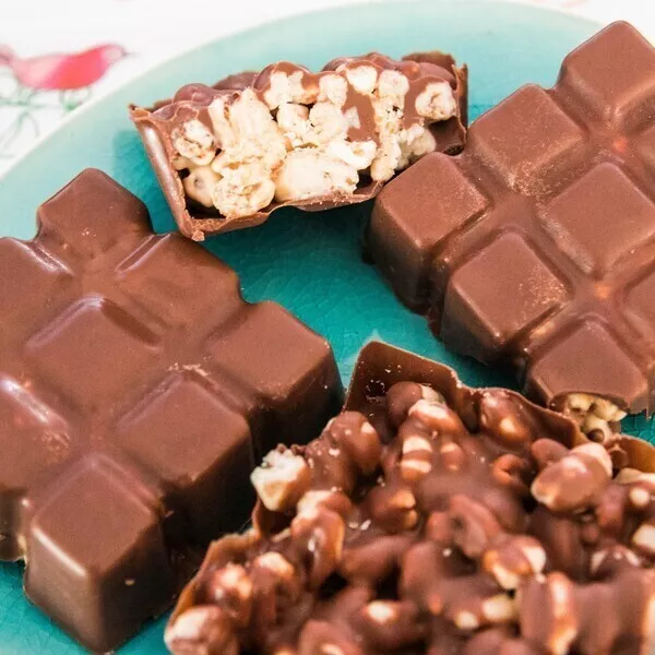 Petites tablettes façon Kinder Country au pop-corn non sucré SANS I-COOK'IN