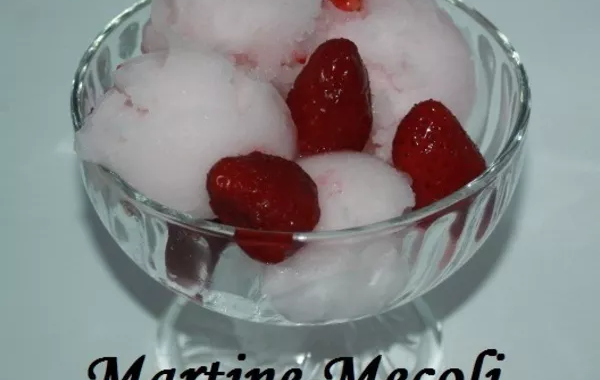 Sorbet au champagne rosé