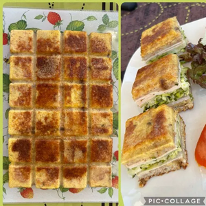 Maxi croque poulet courgette mozza